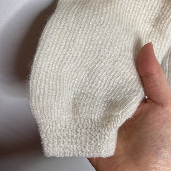 Samuji Maeve alpaca mohair born sweater Mokka in Ecru size S - Picture 7 of 11